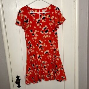 Juicy Couture floral mini dress red